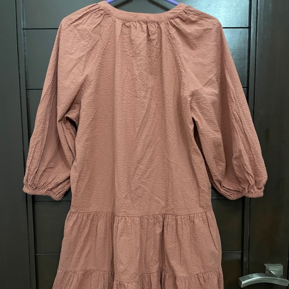 Tiered Dress in Textured Fabric - Picture 4 of 17